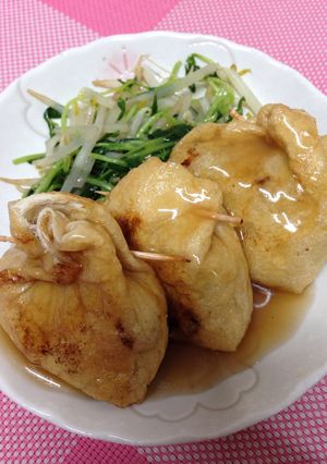 安い！美味い！油揚げの肉詰め-レシピのメイン写真