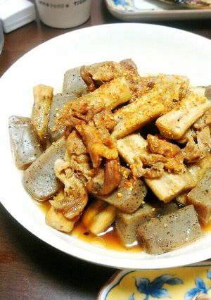 炊飯器で！ゴボウとこんにゃくの煮物♪-レシピのメイン写真