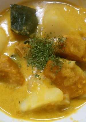 簡単！かぼちゃとじゃが芋のミルクスープ♪-レシピのメイン写真