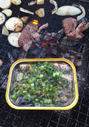 アウトドアに！オイルサーディン焼き-レシピのメイン写真