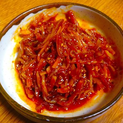 手作りスルメキムチ1キロ×唐辛子味噌600g 味に自信あり！手作りスルメキムチ250g - メルカリ
