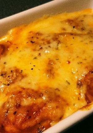 簡単手間なしトマト煮込みのチーズ乗せ-レシピのメイン写真