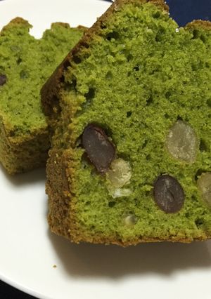 抹茶と甘納豆のパウンドケーキ-レシピのメイン写真