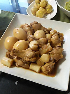 手羽元とこめんぼうと卵の酢醤油煮❤-レシピのメイン写真
