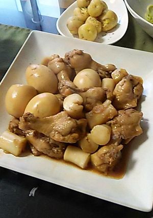手羽元とこめんぼうと卵の酢醤油煮❤-レシピのメイン写真
