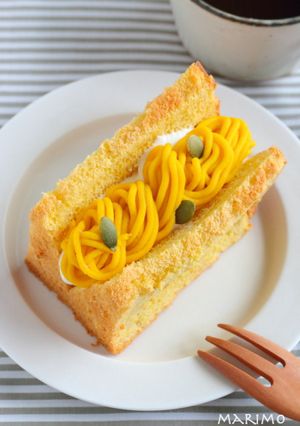 かぼちゃのモンブランシフォンケーキ-レシピのメイン写真