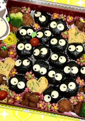 まっくろくろすけ キャラ弁 花見 運動会-レシピのメイン写真