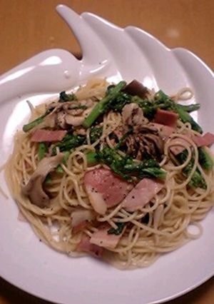 菜の花＆ベーコンのからしマヨパスタ♪-レシピのメイン写真