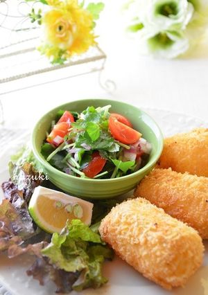 食べる野菜ドレッシングでチーズコロッケ-レシピのメイン写真