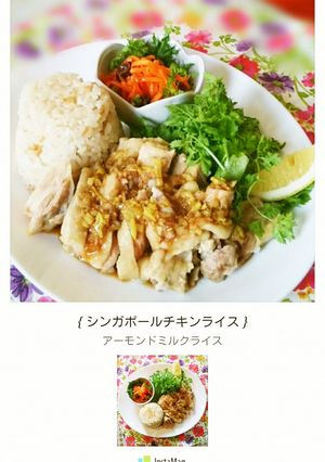 アーモンドミルクで海南鶏飯-レシピのメイン写真