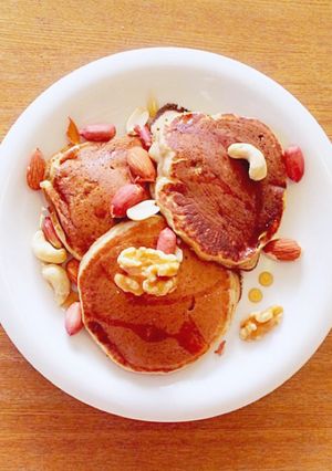 *全粒粉・蕎麦粉でバナナのパンケーキ*-レシピのメイン写真