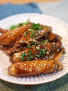 鶏手羽☆はちみつねぎ醤油♪-レシピのメイン写真