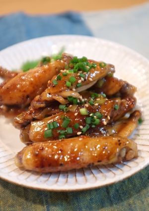 鶏手羽☆はちみつねぎ醤油♪-レシピのメイン写真