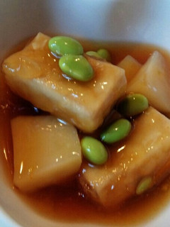 高野豆腐と枝豆のあんかけ-レシピのメイン写真
