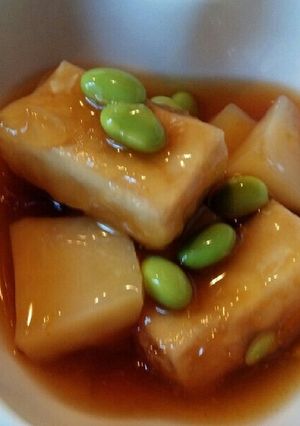 高野豆腐と枝豆のあんかけ-レシピのメイン写真