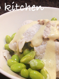 ゆで豚肉の、簡単みそマヨソース-レシピのメイン写真