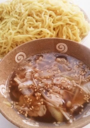 豚バラ肉とネギのつけ麺-レシピのメイン写真