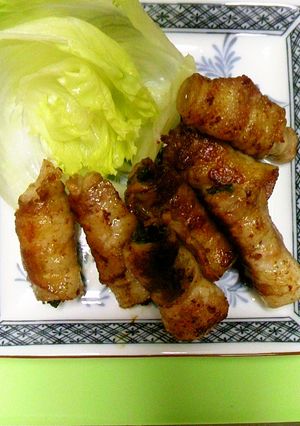 お弁当にぴったり!豚の紫蘇まき-レシピのメイン写真