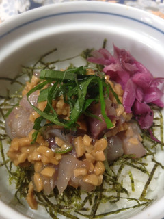 簡単♪アジと納豆ヘルシー和え-レシピのメイン写真