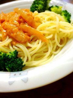 ウニの塩辛冷製パスタ-レシピのメイン写真