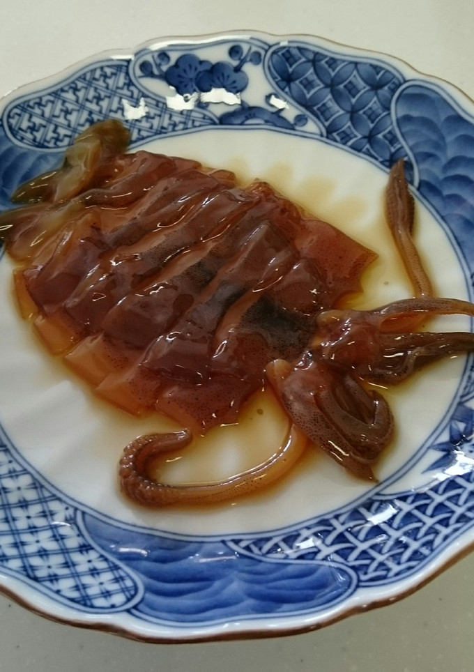簡単アオリイカの沖漬け(釣った魚を料理)-レシピのメイン写真