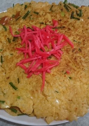 余った食材で作るお焼きごはん！-レシピのメイン写真