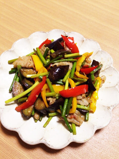 にんにくの芽と豚肉の本格炒め-レシピのメイン写真