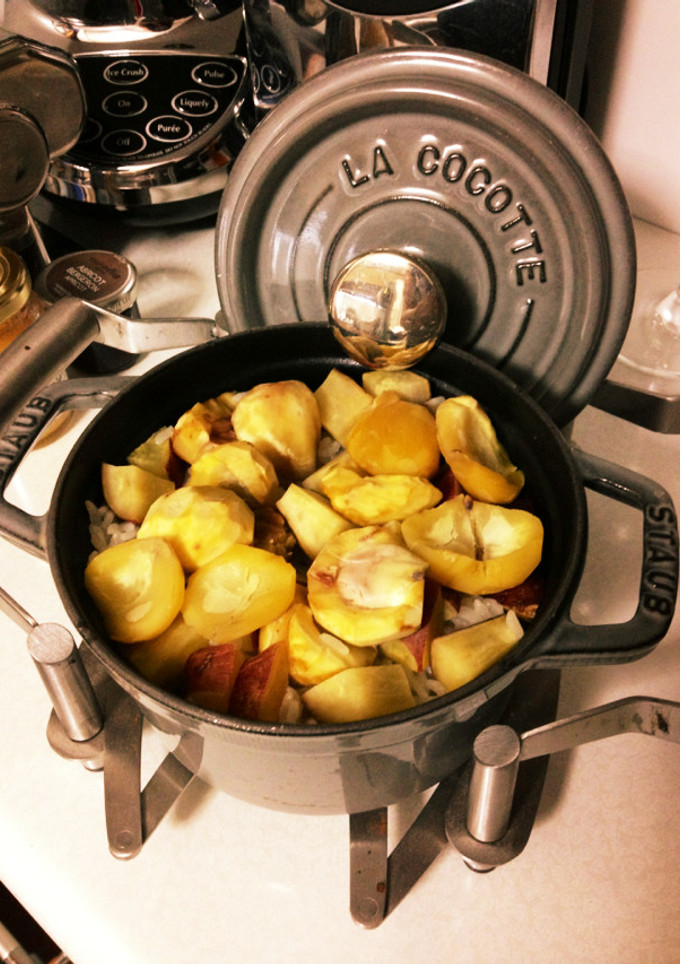 STAUBで栗とさつま芋ご飯-レシピのメイン写真