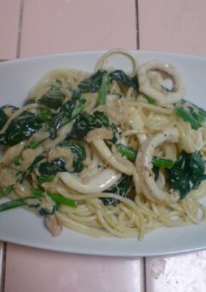 イカとホタテのクリームパスタ。-レシピのメイン写真