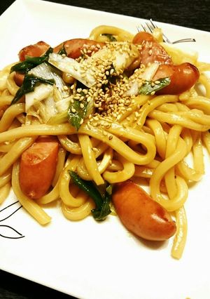 ５分クッキング♪超簡単焼きうどん-レシピのメイン写真