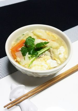 やわらか　すいとん卵スープ仕立て-レシピのメイン写真