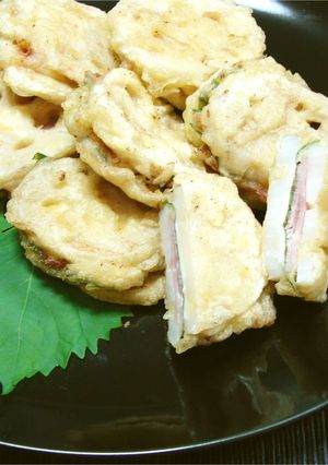 レンコンのベーコンチーズはさみ揚げ✿-レシピのメイン写真