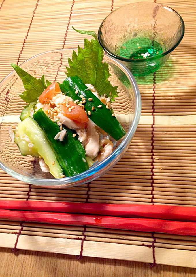 鶏ささみときゅうりの梅肉和え-レシピのメイン写真