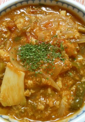 高野豆腐でそぼろ風！ 野菜のトマト煮込み-レシピのメイン写真