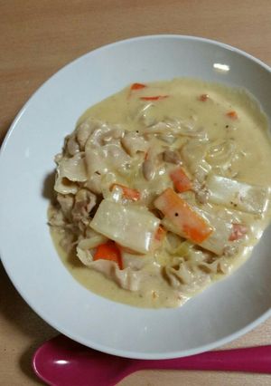 ❤豚バラ肉と根菜のクリームチーズ仕立て❤-レシピのメイン写真