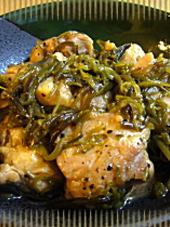 鶏もも肉のめかぶ煮-レシピのメイン写真