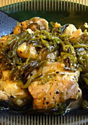鶏もも肉のめかぶ煮-レシピのメイン写真