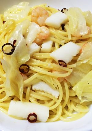 魚介のペペロンチーノ-レシピのメイン写真