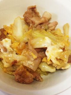 豚バラとキャベツの卵とじ-レシピのメイン写真