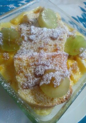 朝食にフルーツたっぷりパンプディング-レシピのメイン写真
