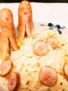 生姜風味☆ウィンナー炊き込みご飯-レシピのメイン写真