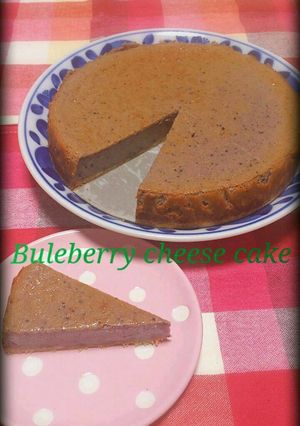 ヘルシーベイクドブルーベリーチーズケーキ-レシピのメイン写真