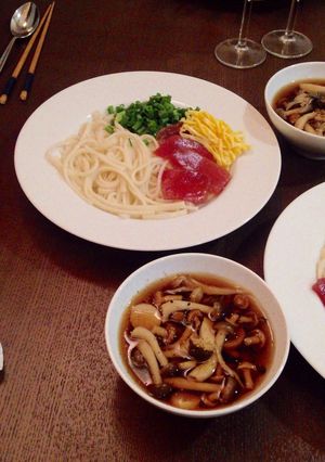 キノコの冷熱☆おうどん-レシピのメイン写真