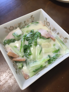 山東菜のクリーム煮-レシピのメイン写真