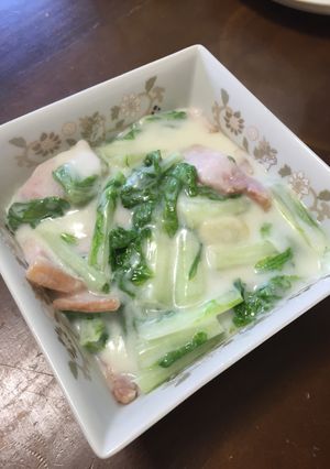 山東菜のクリーム煮-レシピのメイン写真