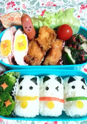 型抜き型を使ったおにぎり三兄弟-レシピのメイン写真