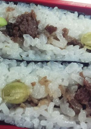 牛肉すき焼き味風♪おにぎらず-レシピのメイン写真