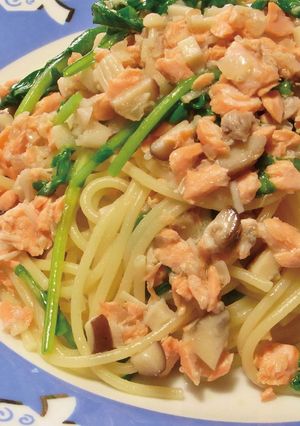 鮭ときのこの白いラグーソースパスタ-レシピのメイン写真