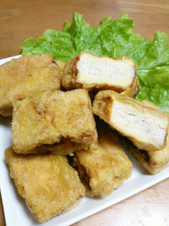 ~鶏唐揚げ風~高野豆腐の肉詰め揚げ♡-レシピのメイン写真
