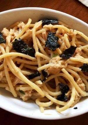 こんがりニンニクとマヨの和風ツナパスタ-レシピのメイン写真
